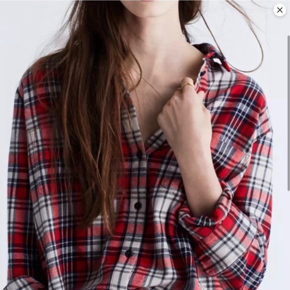 Madewell Oversized Ex-Boyfriend Flannel (S)